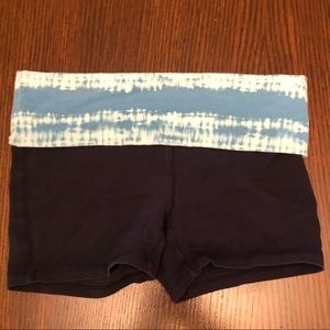 Blue tie-dye shorts